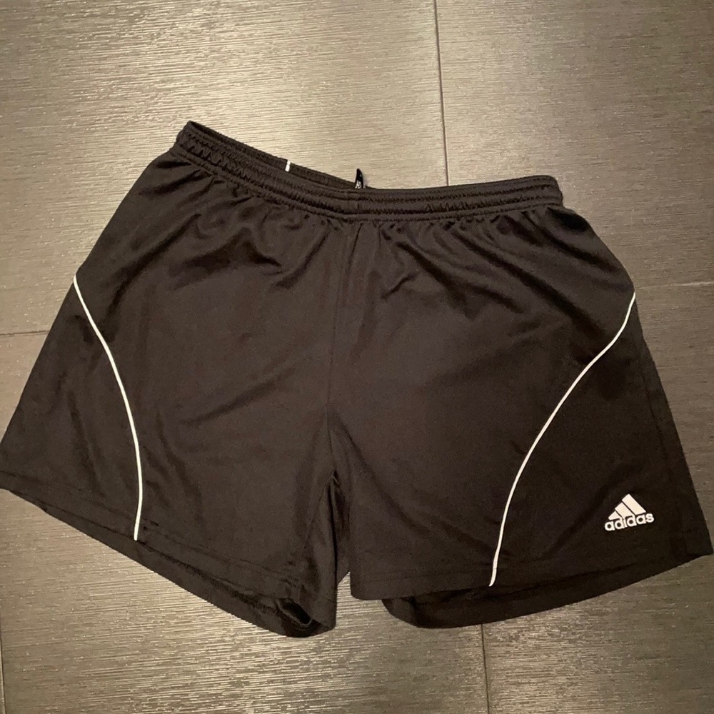 black adidas training shorts